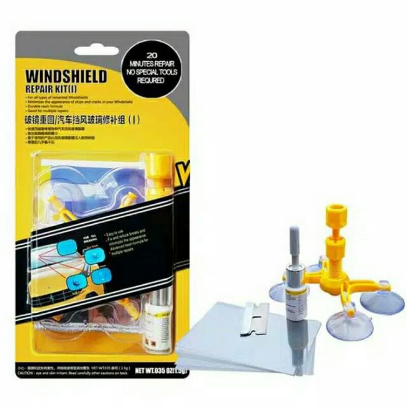 Lem Kaca Mobil Cermin Retak Original Windshield Repair Kit