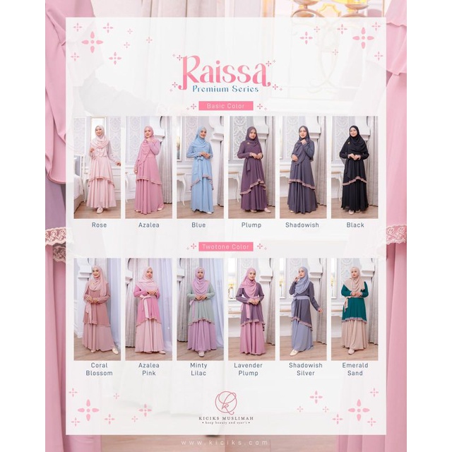 Gamis Raissa Premium Series Kiciks Muslimah