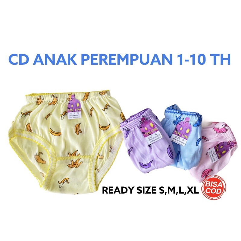 Cd Celana Dalam Anak Bayi Perempuan Cewek Katun Adem Murah 1 3 5 7 10 Tahun Sempak Anak Kancut Anak Cawet Anak Celana Dalam Bokser Anak Perempuan Katun Murah