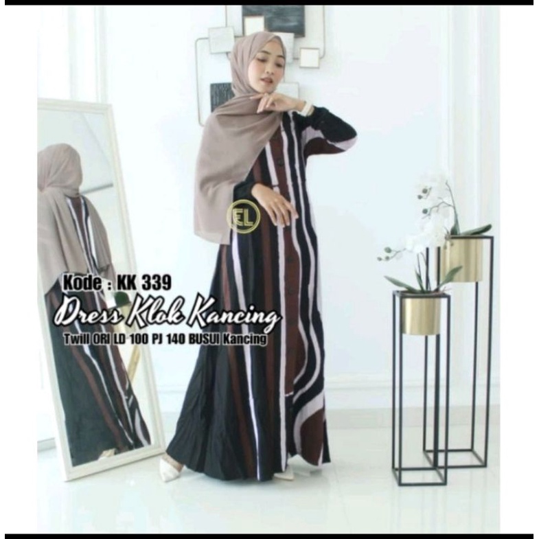 Gamis dress twill ori elzaf