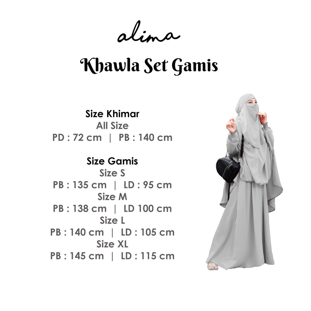 Gamis Set Syari Khawla Original By Alima Indonesia Super Adem