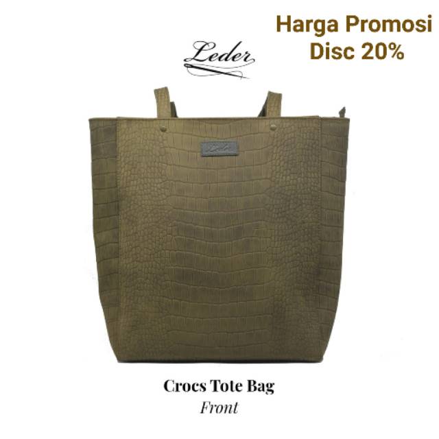 Tas Kulit Wanita (100% Kulit Asli) - Crocs Tote Bag by Leder