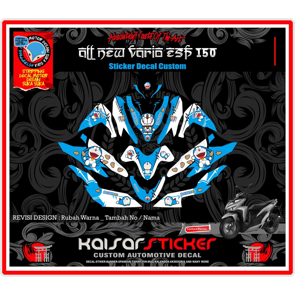 DECAL STICKER MOTOR FULL BODY VARIO 125-150 NEW 2019 DORAEMON