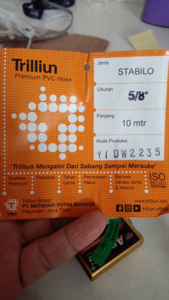 Selang Elastis 5/8 Inch Triliun Stabilo Selang Air 10 Meter