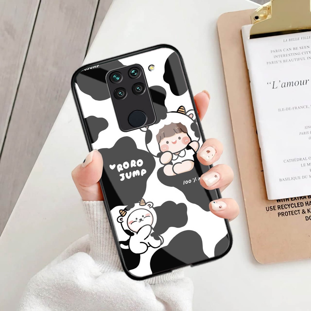 Softcase Glass Kaca Redmi Note 9 Note 9 Pro Note 8 Note 8 Pro - K10 - Case Hp Redmi Note 9 Note 9 Pr