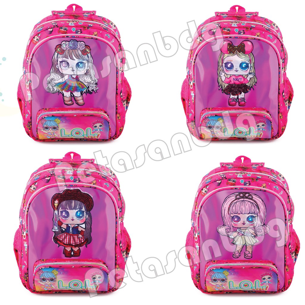 PTS - Tas Ransel LOL SURPRISE Hologram LED - AURORA  Tas Glitter - UKURAN SD Terbaru Terlaris Promo