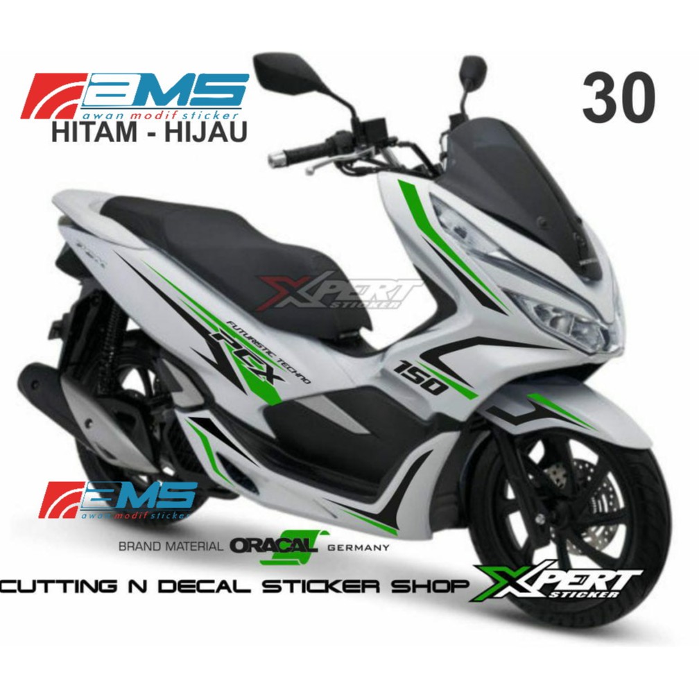 Sticker Honda Pcx Warna Hitam Hijau Kode 30 Shopee Indonesia