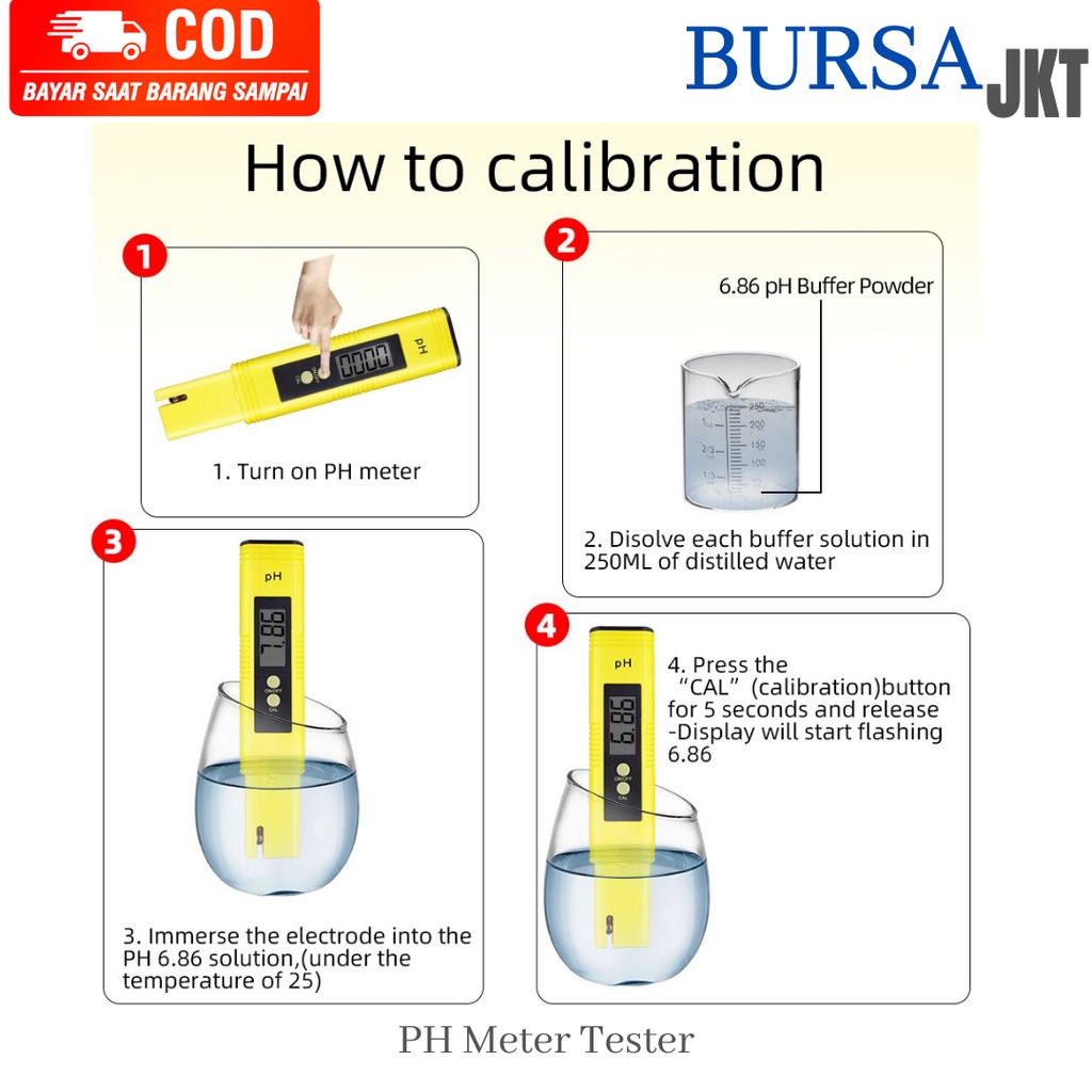 Ph METER DIGITAL  3 POCKET ALAT PENGUKURAN KEASAMAN Ph AIR 3IN1