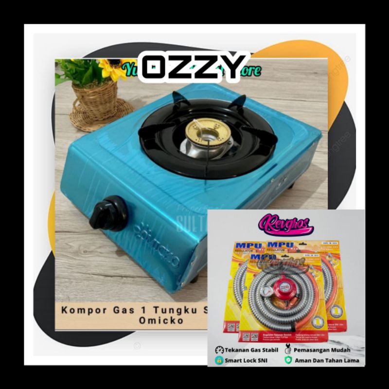 Jual Ozzy Kompor Gas Tungku Omicko Stainless Steel Kompor