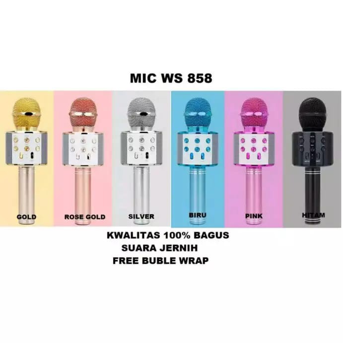 mic karaoke ktv ws858 wireless portable speaker bluetooth microphone ws-858 ws 858 karoke