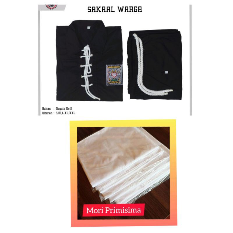 Sakral warga PSHT 1 stel + Mori primisima » Paket lengkap