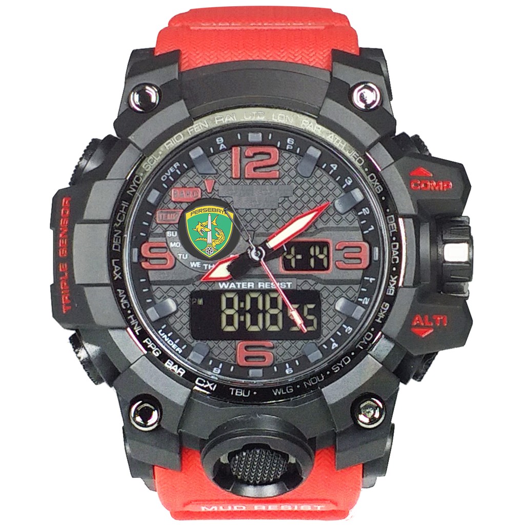 (Istimewa Bossque) Jam PERSEBAYA SURABAYA DT Tali Merah (Exclusive)