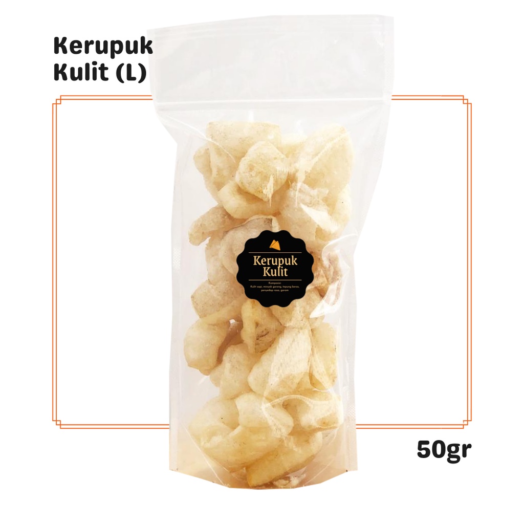 

Kerupuk Kulit (L) 50gr / Snack Cemilan / Camilan Enak Gurih / Rambak Jangek