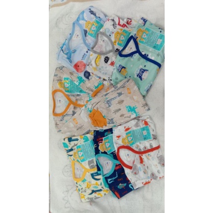 BAJU BAYI LIBBY BABY SIZE M 6-9 BULAN  KANCING DEPAN PIYAMA PANJANG