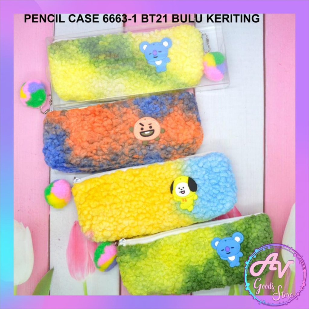 

KOTAK PENSIL BULU BT21 6663-1 / TEMPAT PENSIL BTS / KOTAK PENSIL BT21 KOREAN SERIES KPOP