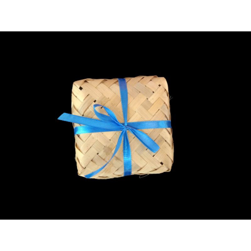 

Besek hampers besek kado 12x12x6,5cm + pita 1 meter