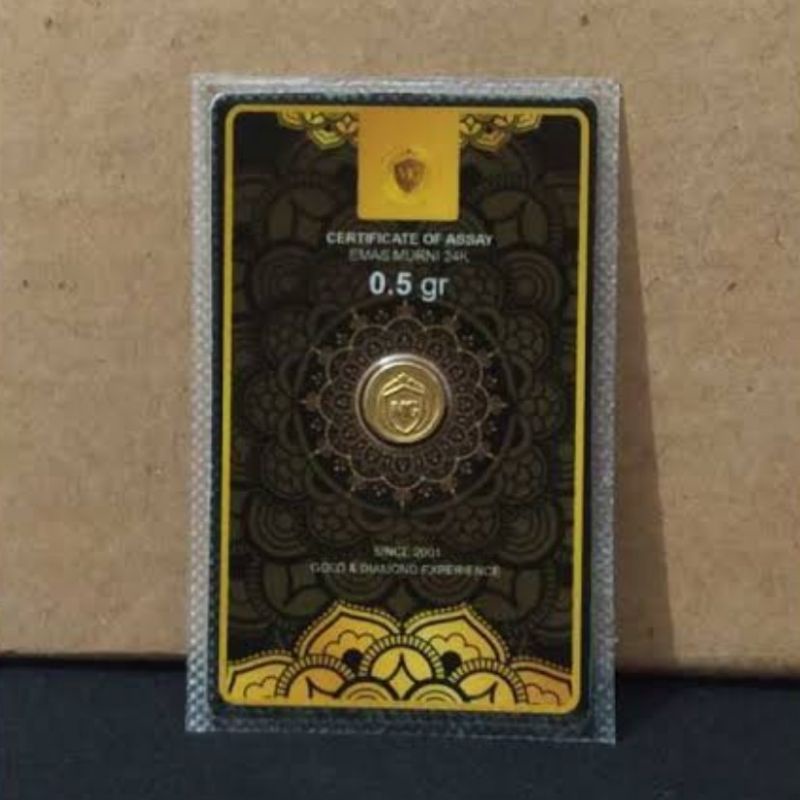 MINIGOLD MINI GOLD 0,5 gram Logam Mulia Koin Coin Emas Murni Nota Sertifikat Resmi Bisa Tukar ANTAM