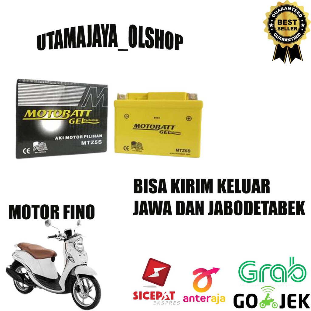 Aki motor motobatt motobat MTZ5S accu kering gel motor honda fino ORIGINAL