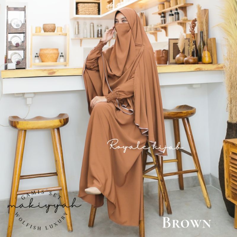 Makiyah syari XXL -XXXL gamis jumbo gamis akhwat gamis cadar tali