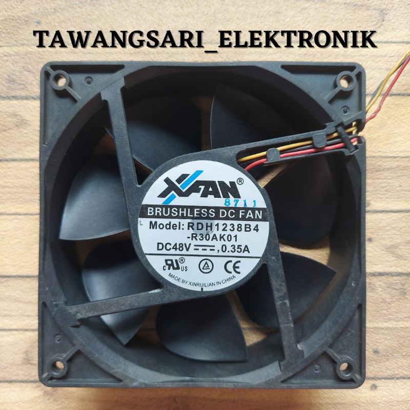 Kipas Angin DC BRUSHLESS High Speed 48volt 0.30A / 0.35A 12cm fan dc high speed 12×12cm