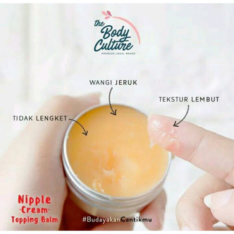 The Body Culture Topping Balm Nipple Cream BPOM Original 100% (bulat)