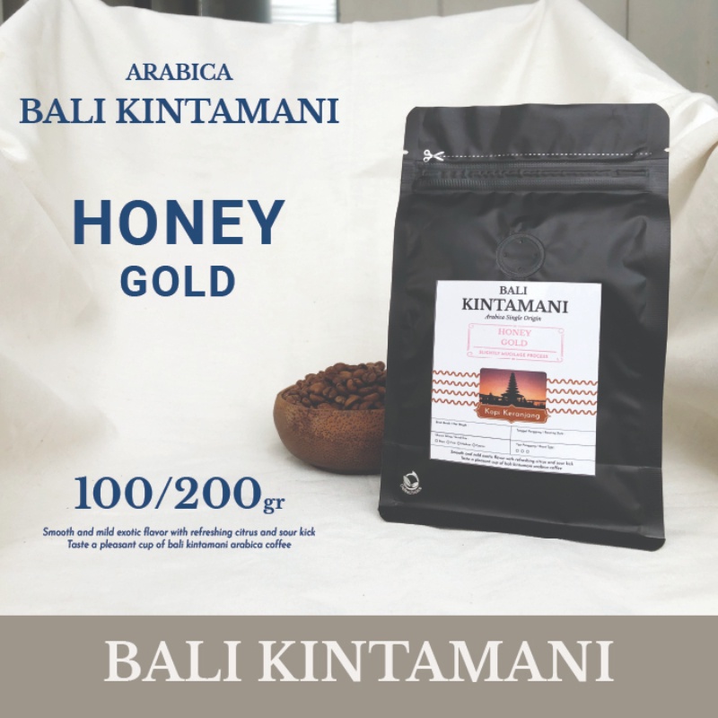 

Arabica Bali Kintamani Honey Gold Kopi Bean, Bubuk 100-200gr