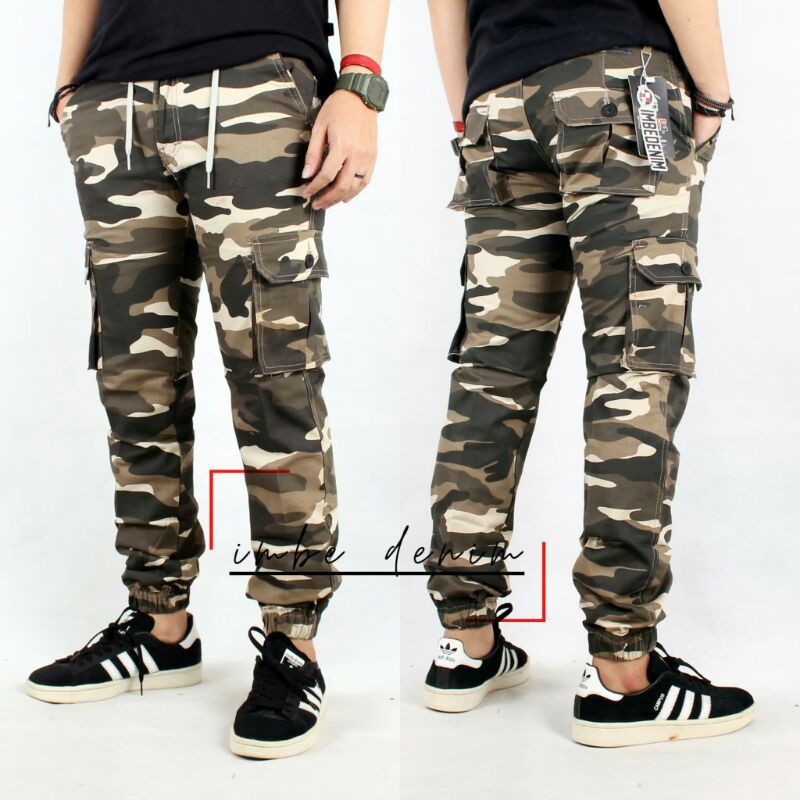 CELANA JOGER KARGO LORENG ARMY PANJANG TERMURAH CELANA KARGO JOGER MOTIF TENTARA LORENG ARMY PRIA