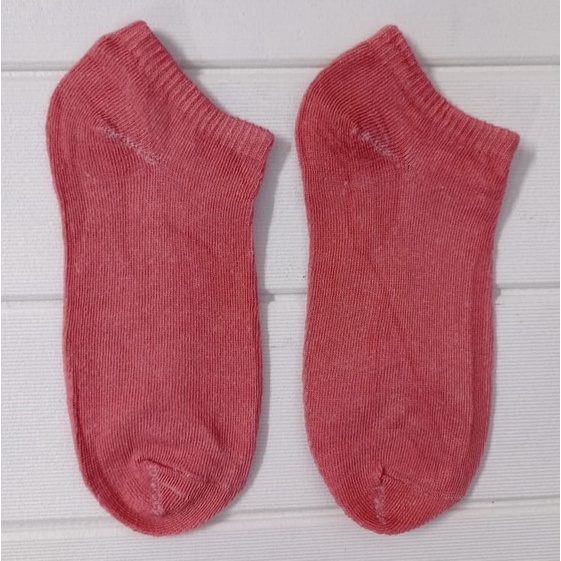 ✧YUKSHOPING✧ Kaos Kaki Fashion Wanita Pria Murah Kaus Motif Semata Kaoskaki Ankle Socks Pendek-POLOS MERAH