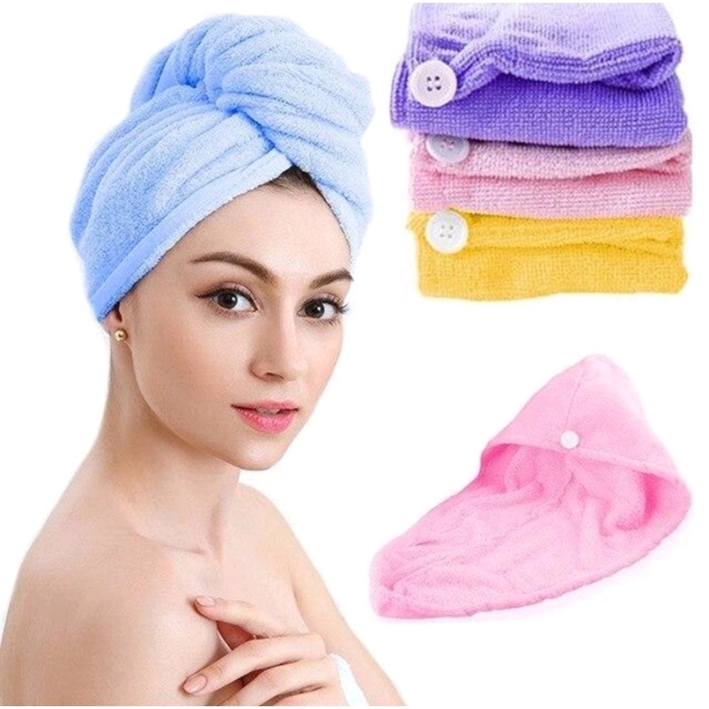 Handuk Keramas Kepala Handuk Pengering Rambut Hair Towel