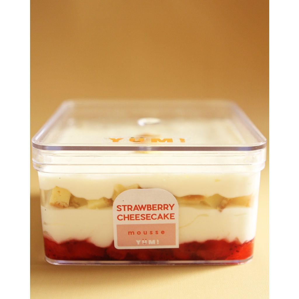 

JUMBO Strawberry Cheesecake Mousse - Buah strawberry asli