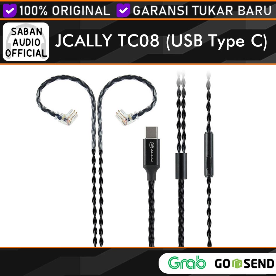 Kabel Upgrade KZ USB TYPE C with DAC JCALLY TC08 PRO with Mic Kabel Tipe C for kz zsn pro x kz edx trn mt1 pro cca cra AZ09 Pro