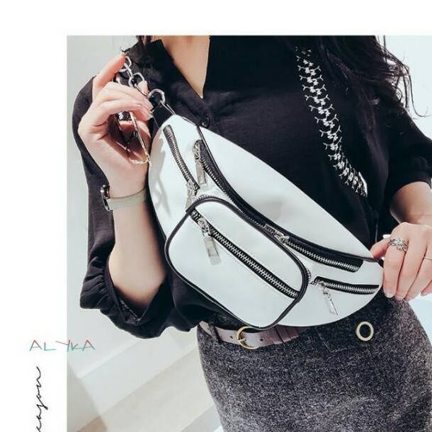 Waistbag - Trm Waterproof Lipat / Tas Selempang Bisa Dilipat Parasut - Hitam Promo