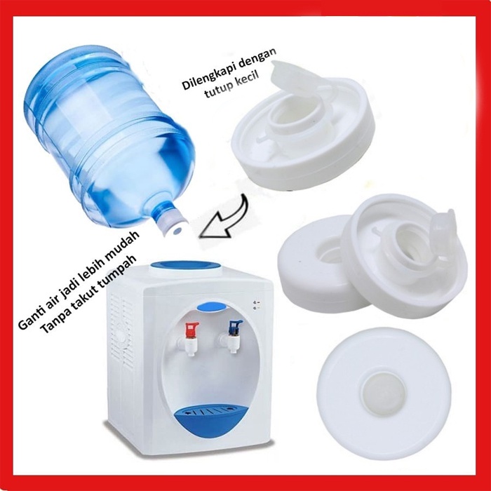 Tutup Galon Dispenser 1pack/2pcs / Kenmaster Tutup Galon Anti Tumpah TG02