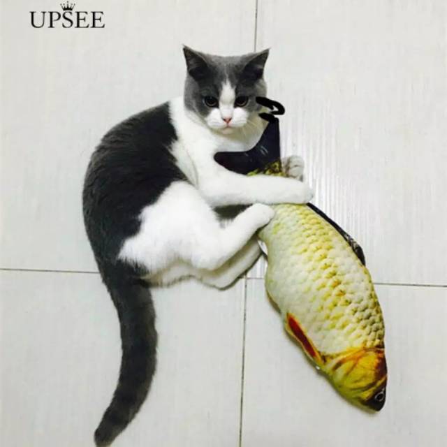 Mainan Kucing &quot;IKAN ISI CATNIP RESLETING 40cm/60cm&quot; Cat Toys