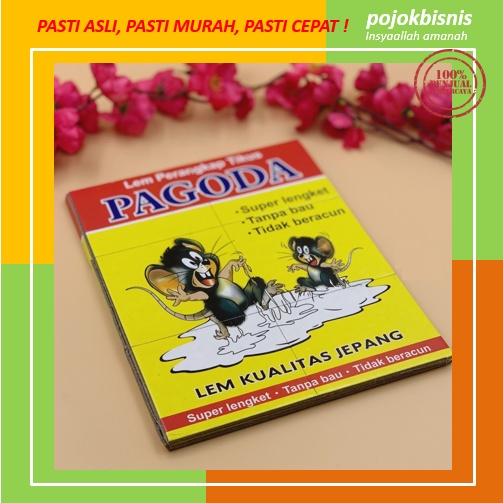 LEM TIKUS PAPAN PAGODA / JEBAKAN TIKUS / PERANGKAP TIKUS / BUKU PAPAN LEM TIKUS