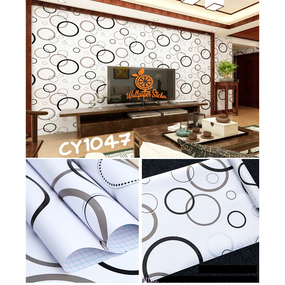 Walpaper Dinding Stiker Wallpaper Sticker dekorasi dinding motif Bata Garis Batik Karakter Walpaperdinding Cy1047