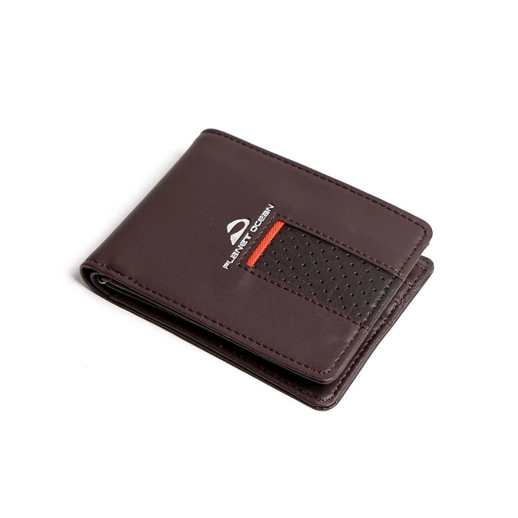 Dompet Planet Ocean DPO 289280 Folded Men Wallet - BROWN