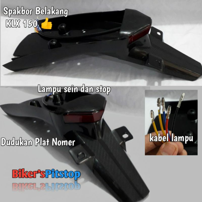 PCAS25 Spakbor Belakang Back Motor Kawasaki klx 150 hijau hitam lengkap dengan lampu sein motor cros
