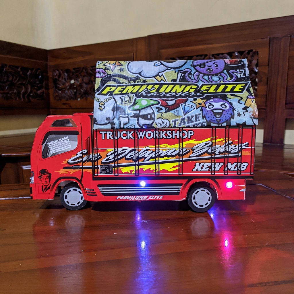 PROMO MINIATUR TRUK MURAH TRUK OLENG LAMPU TERPAL BISA BELOK MAINAN ANAK TAWAKAL PUTIH 5 KADO ULANG TAHUN ANAK ANAK TERLARIS DAN TERMURAH HOBI VEHICLE MODEL MOBILAN REMOT KAYU RODA DIECAST TAMIYA