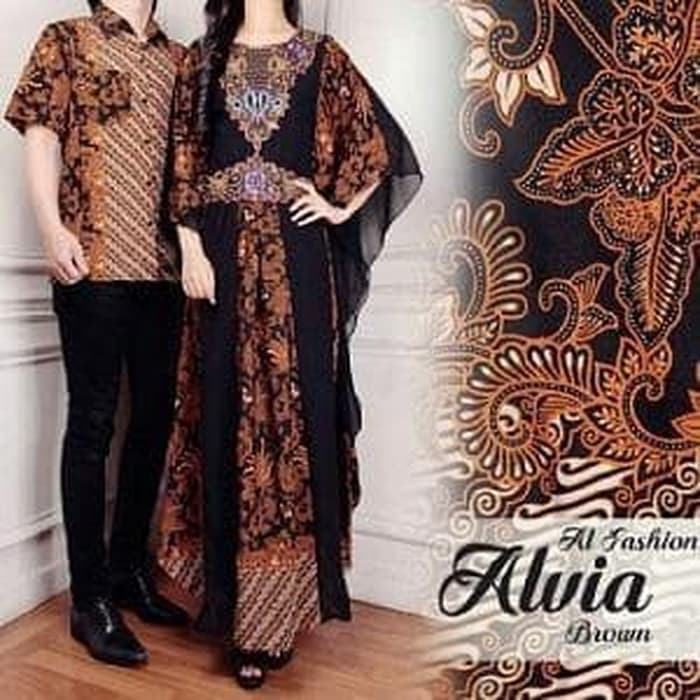 GAMIS BATIK COUPLE MAROON       Terusan