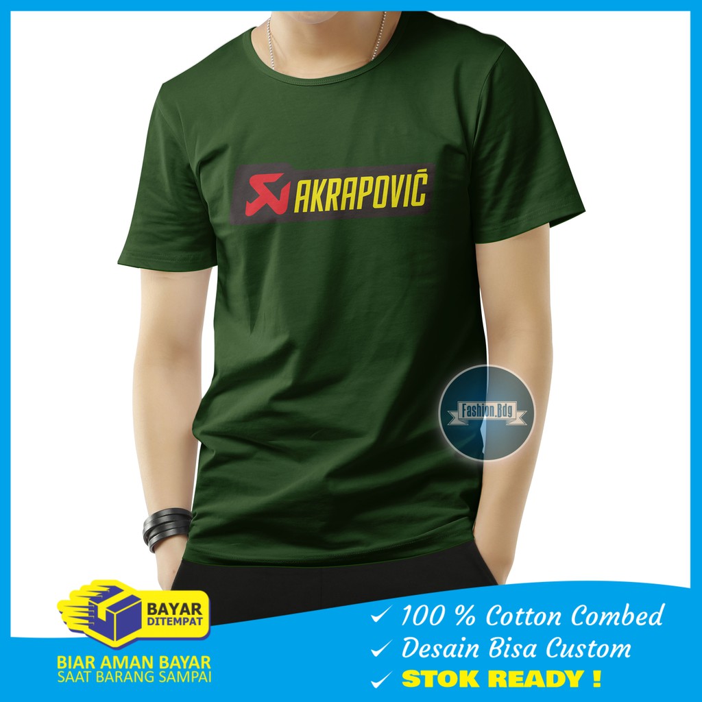 BAJU KAOS PRIA AKRAVOPIC BAHAN KATUN COMBED 30S TERLARIS LENGAN PENDEK