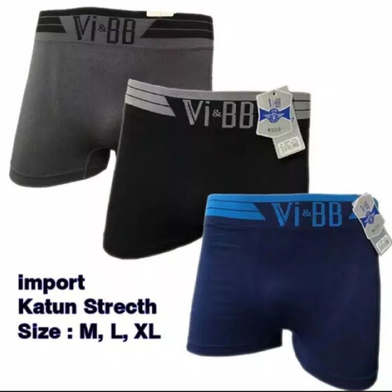 3 PCS CELANA DALAM PRIA/CELANA DALAM PRIA MODEL BOXER VI&amp; BB