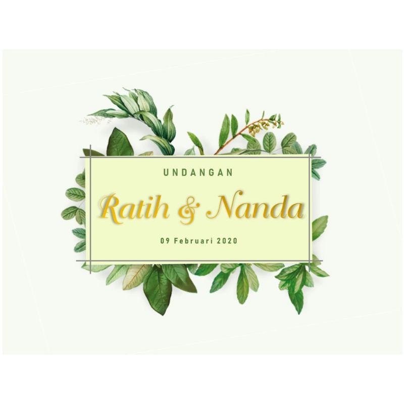 Undangan Pernikahan Digital Rustic Simple