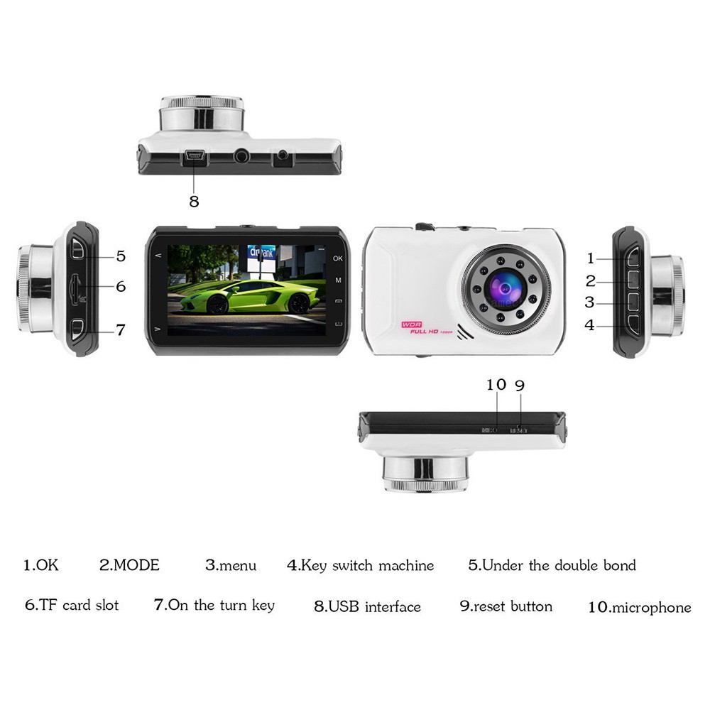 Car DVR FH05 Novatek 96223 Full HD 1080P G-sensor Night Vision