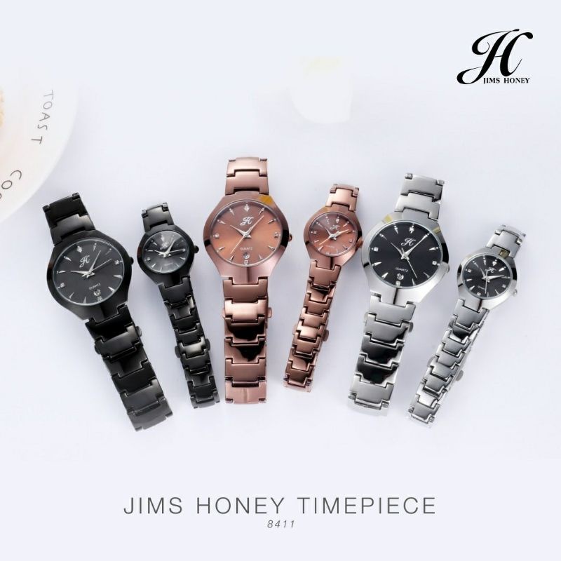 JT 8411 COUPLE JAM TANGAN JIMS HONEY FREE BOX