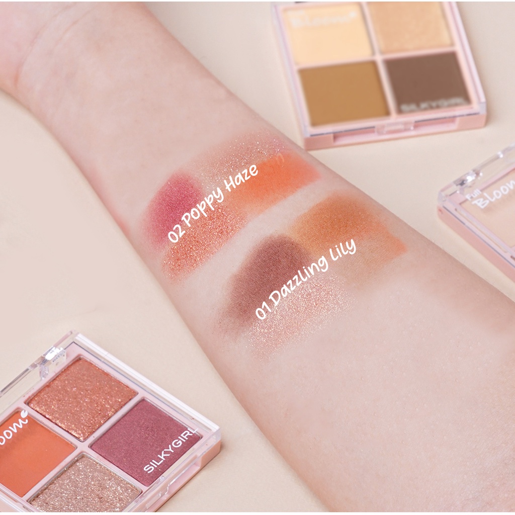 ❤ MEMEY ❤ SILKYGIRL Full Bloom Quad Eyeshadow Palette