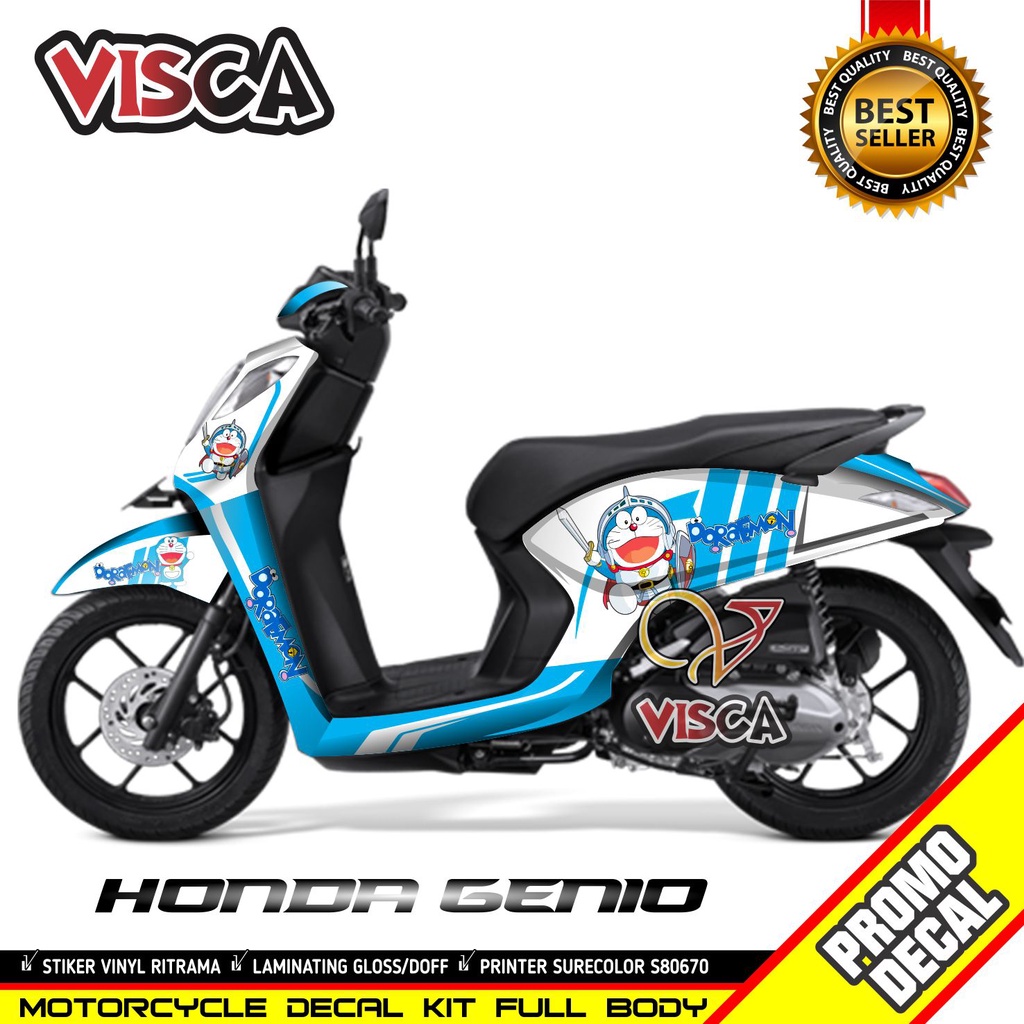 Decal Genio Full Body 2022 Stiker Genio Variasi 2022 Full Body Stiker Motor Genio 2022 Striping Geni