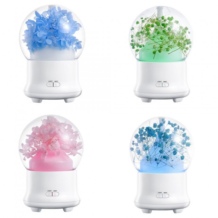 Immortal Etenal Flower Humidifier 7 Color Light LED Lamp - Kapasitas 100ml