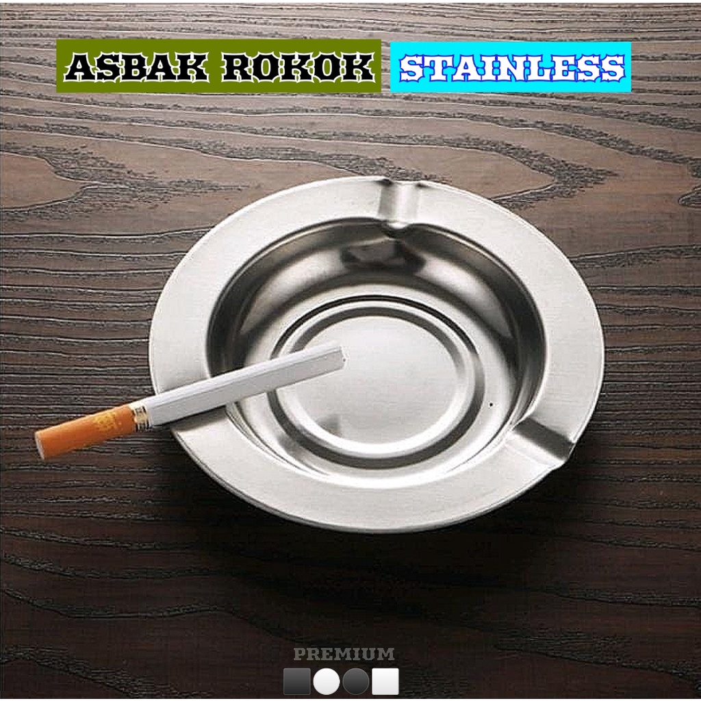 Asbak Stainless Segi Empat Dan Bulat