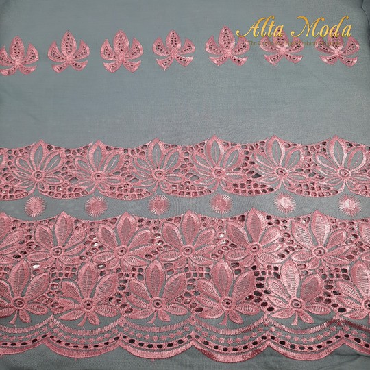 

Alta Moda Katun Bordir Motif Bunga Bintang Abu (1M)